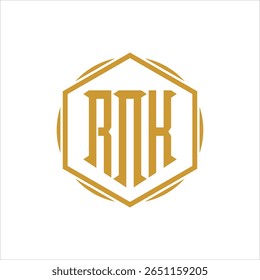 Plantilla de diseño de logotipo de tres letras RNK