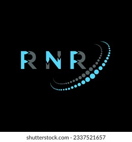 Diseño creativo del logo de la carta RNR. Diseño único RNR.
