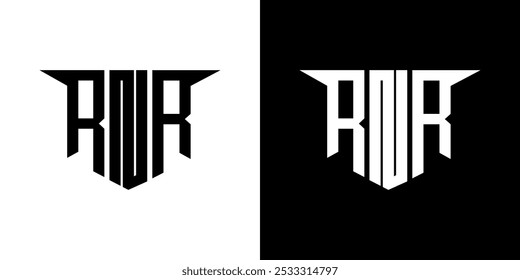 RNR letter logo design with white background in illustrator, vector logo modern alphabet font overlap style, calligraphy designs for logo, Poster, Invitation, etc.
