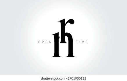 RNrn Elegant Serif Monogram Logo – Luxury Lowercase Typographic Lettermark for Modern Branding