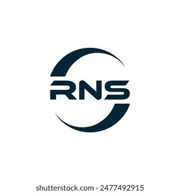 RNS logo. R N S design. White RNS letter. RNS, R N S letter logo design. R N S letter logo design 