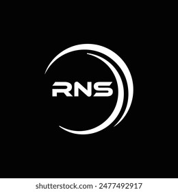 RNS logo. R N S design. White RNS letter. RNS, R N S letter logo design. R N S letter logo design 