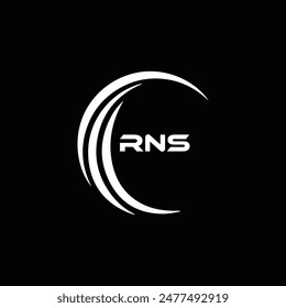 RNS logo. R N S design. White RNS letter. RNS, R N S letter logo design. R N S letter logo design 