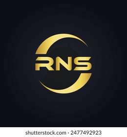 RNS logo. R N S design. White RNS letter. RNS, R N S letter logo design. R N S letter logo design 