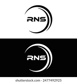 RNS logo. R N S design. White RNS letter. RNS, R N S letter logo design. R N S letter logo design 