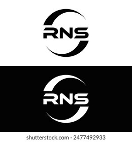 RNS logo. R N S design. White RNS letter. RNS, R N S letter logo design. R N S letter logo design 