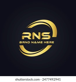 RNS logo. R N S design. White RNS letter. RNS, R N S letter logo design. R N S letter logo design 