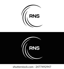 RNS logo. R N S design. White RNS letter. RNS, R N S letter logo design. R N S letter logo design 