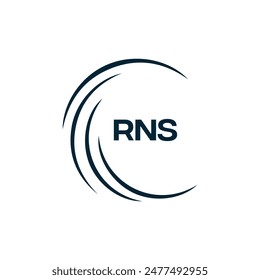 RNS logo. R N S design. White RNS letter. RNS, R N S letter logo design. R N S letter logo design 