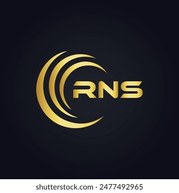 RNS logo. R N S design. White RNS letter. RNS, R N S letter logo design. R N S letter logo design 