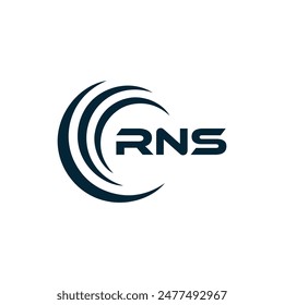 RNS logo. R N S design. White RNS letter. RNS, R N S letter logo design. R N S letter logo design 