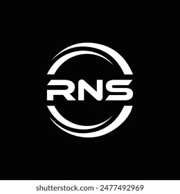 RNS logo. R N S design. White RNS letter. RNS, R N S letter logo design. R N S letter logo design 