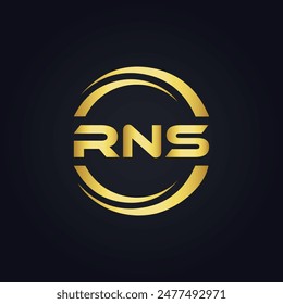 RNS logo. R N S design. White RNS letter. RNS, R N S letter logo design. R N S letter logo design 