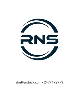 RNS logo. R N S design. White RNS letter. RNS, R N S letter logo design. R N S letter logo design 