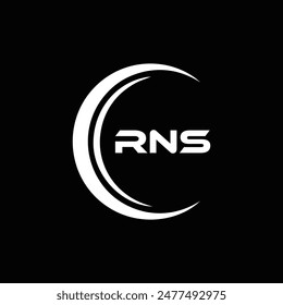 RNS logo. R N S design. White RNS letter. RNS, R N S letter logo design. R N S letter logo design 