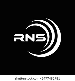 RNS logo. R N S design. White RNS letter. RNS, R N S letter logo design. R N S letter logo design 