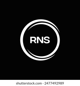 RNS logo. R N S design. White RNS letter. RNS, R N S letter logo design. R N S letter logo design 