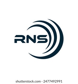 RNS logo. R N S design. White RNS letter. RNS, R N S letter logo design. R N S letter logo design 