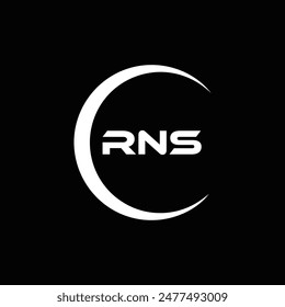 RNS logo. R N S design. White RNS letter. RNS, R N S letter logo design. R N S letter logo design 