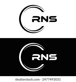 RNS logo. R N S design. White RNS letter. RNS, R N S letter logo design. R N S letter logo design 