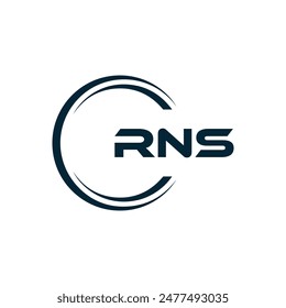 RNS logo. R N S design. White RNS letter. RNS, R N S letter logo design. R N S letter logo design 