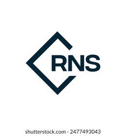 RNS logo. R N S design. White RNS letter. RNS, R N S letter logo design. R N S letter logo design 