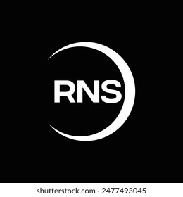 RNS logo. R N S design. White RNS letter. RNS, R N S letter logo design. R N S letter logo design 