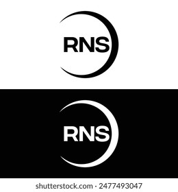 RNS logo. R N S design. White RNS letter. RNS, R N S letter logo design. R N S letter logo design 