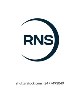 RNS logo. R N S design. White RNS letter. RNS, R N S letter logo design. R N S letter logo design 