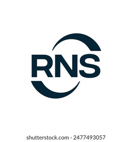 RNS logo. R N S design. White RNS letter. RNS, R N S letter logo design. R N S letter logo design 