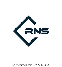 RNS logo. R N S design. White RNS letter. RNS, R N S letter logo design. R N S letter logo design 