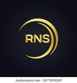 RNS logo. R N S design. White RNS letter. RNS, R N S letter logo design. R N S letter logo design 