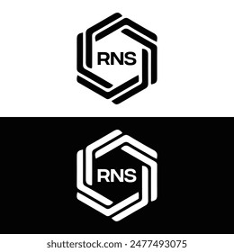 RNS logo. R N S design. White RNS letter. RNS, R N S letter logo design. R N S letter logo design 