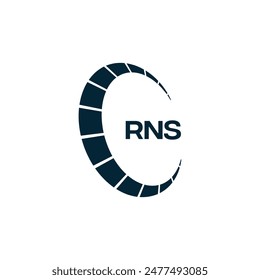RNS logo. R N S design. White RNS letter. RNS, R N S letter logo design. R N S letter logo design 