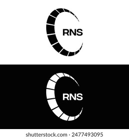 RNS logo. R N S design. White RNS letter. RNS, R N S letter logo design. R N S letter logo design 