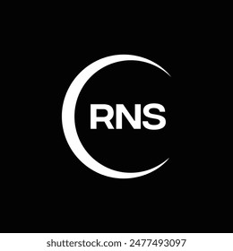 RNS logo. R N S design. White RNS letter. RNS, R N S letter logo design. R N S letter logo design 