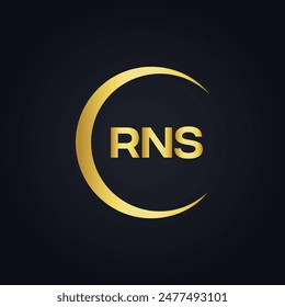 RNS logo. R N S design. White RNS letter. RNS, R N S letter logo design. R N S letter logo design 