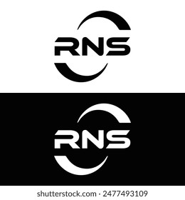 RNS logo. R N S design. White RNS letter. RNS, R N S letter logo design. R N S letter logo design 