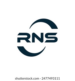 RNS logo. R N S design. White RNS letter. RNS, R N S letter logo design. R N S letter logo design 