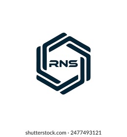 RNS logo. R N S design. White RNS letter. RNS, R N S letter logo design. R N S letter logo design 