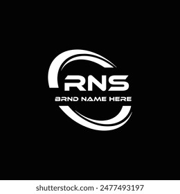 RNS logo. R N S design. White RNS letter. RNS, R N S letter logo design. R N S letter logo design 