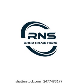 RNS logo. R N S design. White RNS letter. RNS, R N S letter logo design. R N S letter logo design 