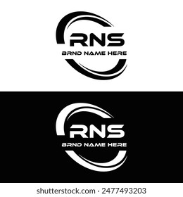 RNS logo. R N S design. White RNS letter. RNS, R N S letter logo design. R N S letter logo design 