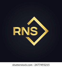 RNS logo. R N S design. White RNS letter. RNS, R N S letter logo design. R N S letter logo design 