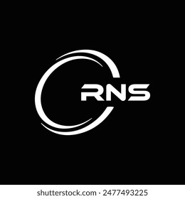 RNS logo. R N S design. White RNS letter. RNS, R N S letter logo design. R N S letter logo design 