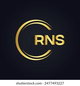 RNS logo. R N S design. White RNS letter. RNS, R N S letter logo design. R N S letter logo design 