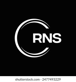 RNS logo. R N S design. White RNS letter. RNS, R N S letter logo design. R N S letter logo design 