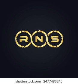 RNS logo. R N S design. White RNS letter. RNS, R N S letter logo design. R N S letter logo design 