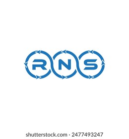 RNS logo. R N S design. White RNS letter. RNS, R N S letter logo design. R N S letter logo design 