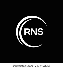 RNS logo. R N S design. White RNS letter. RNS, R N S letter logo design. R N S letter logo design 